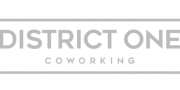 Die Grafik zeigt das Logo von District One Coworking.