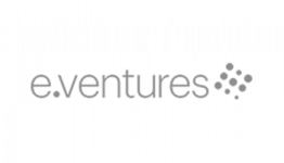 Die Grafik zeigt das Logo von „e.ventures“.