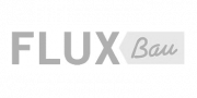 Die Grafik zeigt das Logo von Flux Bau.